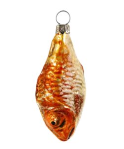 MAROLIN Miniature Glass Ornament Fish Orange