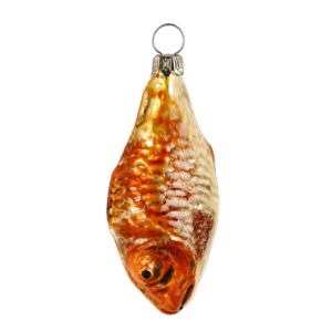 MAROLIN Miniature Glass Ornament Fish Orange