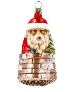 MAROLIN Glass Ornament Nicholas With Tree In The Chimney