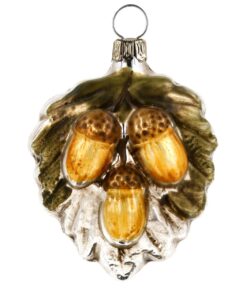 MAROLIN Glass Ornament Oak Leaf With Acorns