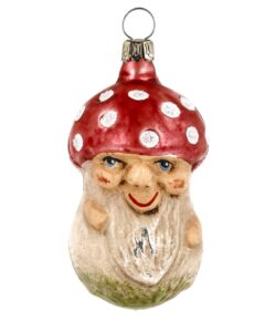 MAROLIN Glass Ornament Mushroom With Face