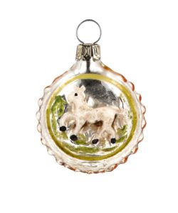 MAROLIN Miniature Glass Ornament With Horse Orange