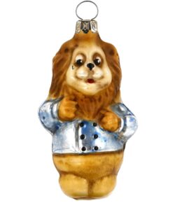 MAROLIN Glass Ornament Lion With Jacket