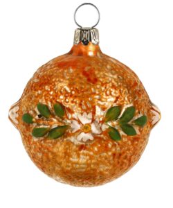 MAROLIN Glass Ornament Orange