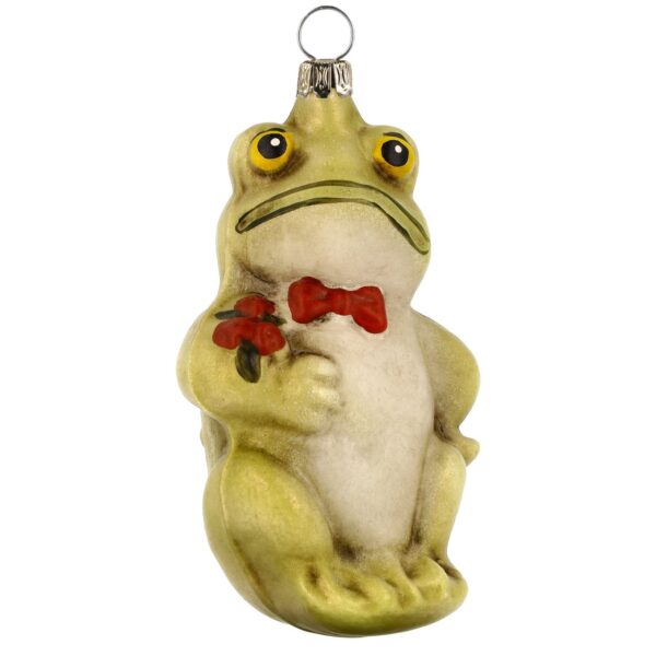 MAROLIN Glass Ornament Frog
