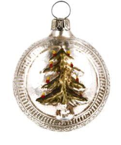 MAROLIN Glass Ornament Ball With Tree And Stars