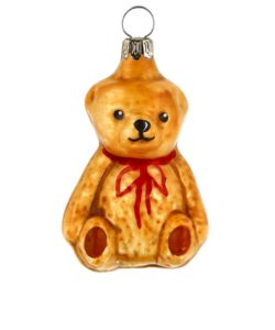 MAROLIN Glass Ornament Little Teddy Bear Sitting
