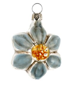 MAROLIN Miniature Glass Ornament Bloom Blue