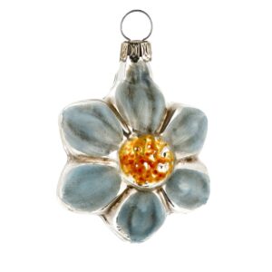 MAROLIN Miniature Glass Ornament Bloom Blue