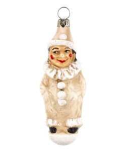 MAROLIN Glass Ornament Little Clown With Glitter