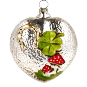 MAROLIN Glass Ornament Lucky Heart