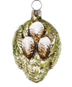 MAROLIN Glass Ornament Branches With Pine Cones