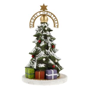 MAROLIN Decorated Miniature Christmas Tree On Golden Base