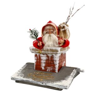 MAROLIN Santa In Chimney On Roof Top