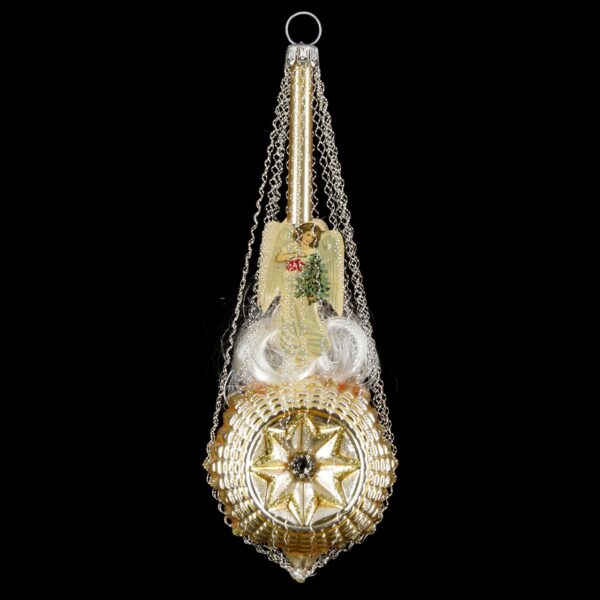 MAROLIN Star Balloon With Angel-Oblates And Swarowsky Crystals Gold