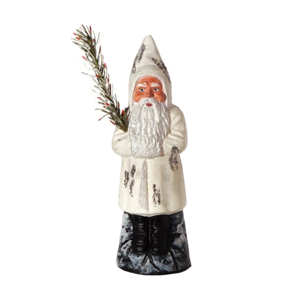 MAROLIN Candy Container-Santa On Base White
