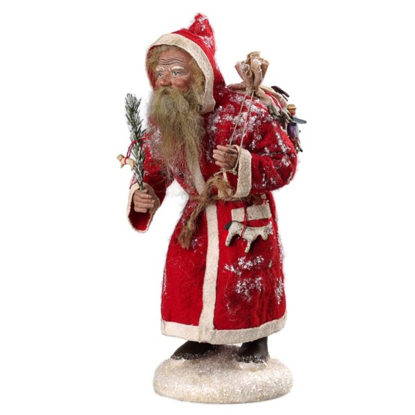 MAROLIN Dressed Santa With A Red Felt Coat