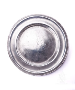 Early American Polished Pewter Dinner Plate