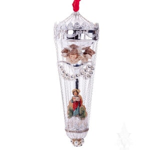 MAROLIN Victorian Style Glass Ornament