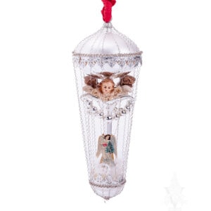 MAROLIN Victorian Style Glass Ornament