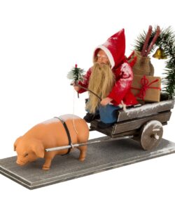 MAROLIN Christmas Cart With Lucky Pig