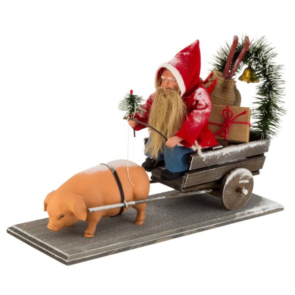 MAROLIN Christmas Cart With Lucky Pig
