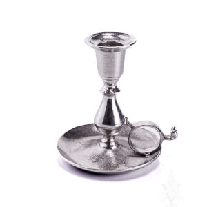 Tall Chamberstick Polished Pewter