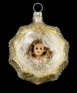 MAROLIN Ornament With Hollow Marolin - Angel Head And Lyonese Wire Gold
