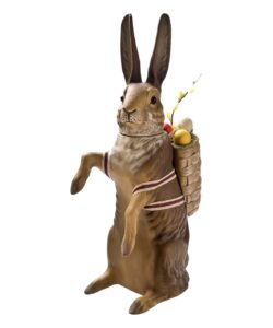 MAROLIN Large Upright Easter Hare With Lift-Off Head Brown