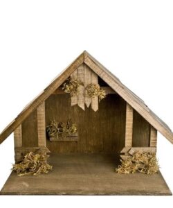 MAROLIN Wooden Stable With Gable Roof To 3.25-4 In. Figures