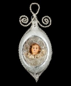 MAROLIN Ornament With Hollow Marolin - Putto Head And Lyonese Wire Silver