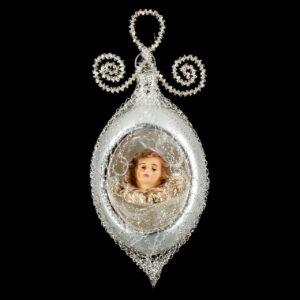 MAROLIN Ornament With Hollow Marolin - Putto Head And Lyonese Wire Silver