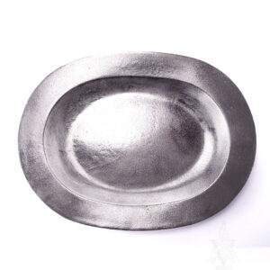 Deep Oval Polished Pewter Tray