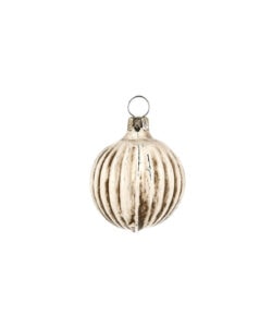 MAROLIN Individual Little White Ball Ornament With Grooves