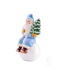 Blue Snowflake Santa on Snowball