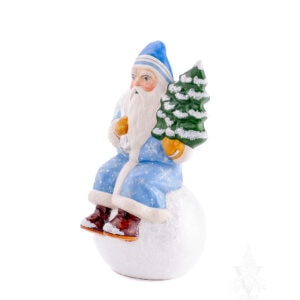 Blue Snowflake Santa on Snowball