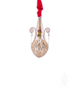 MAROLIN Balloon With Kantille Glass Beads And Swarovski Crystals Gold