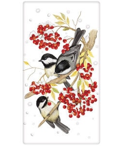 Winterberry Birds Towel