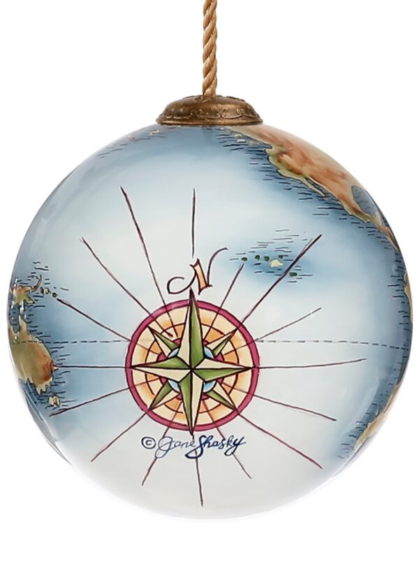 Inner Beauty Holiday Come Away with Me Globe Glass Ornament