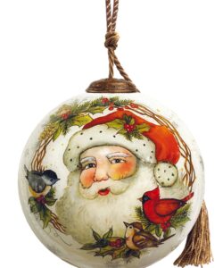 Winter Forest Santa Ornament