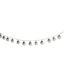 Silver Garland With Round Ornament