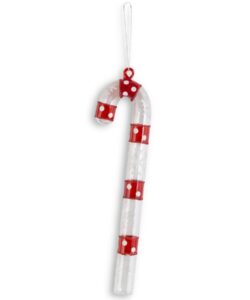 Candy Cane Ornament Red & White