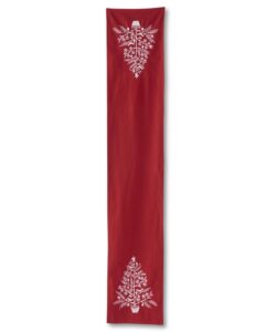 Table Runner Red With Tree