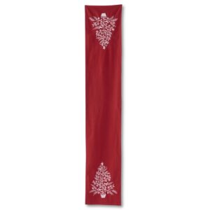 Table Runner Red With Tree