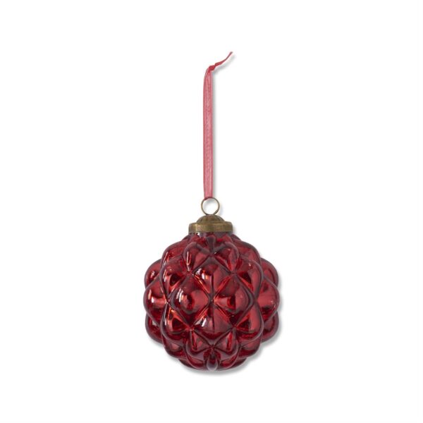 Red Hobnail Ornament