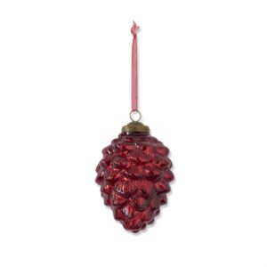 Red Glass Pincone Ornament