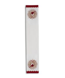 Table Runner With Cardinal Wreath
