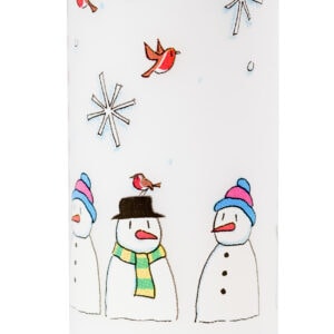 Snowman Pillar Candle