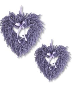 Small Lavender Heart Wreath
