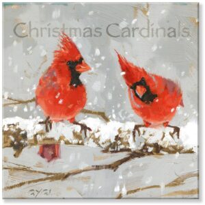 Christmas Cardinals Giclee Wall Art